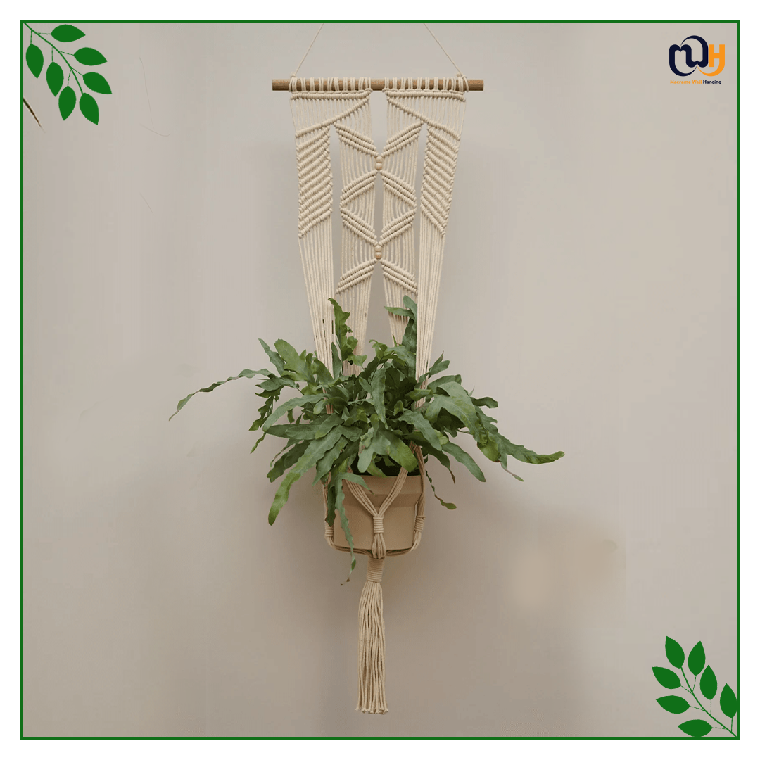 Handmade Boho Style Large Macrame hanging planter