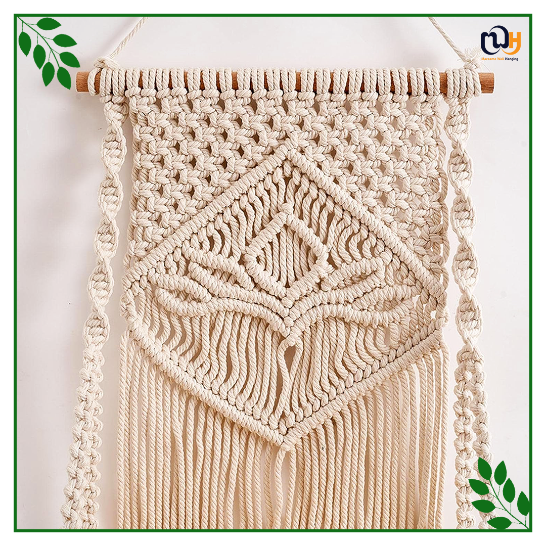 Handmade Boho Style Floating Wooden Dowel Hand Woven