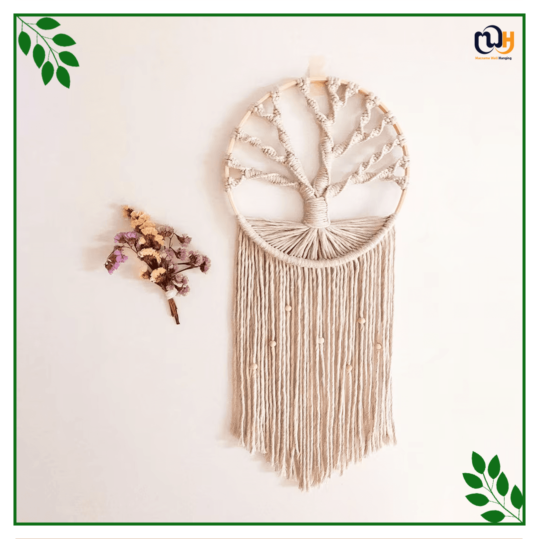 Handmade Boho Style Tree of Life Macrame Wall Art