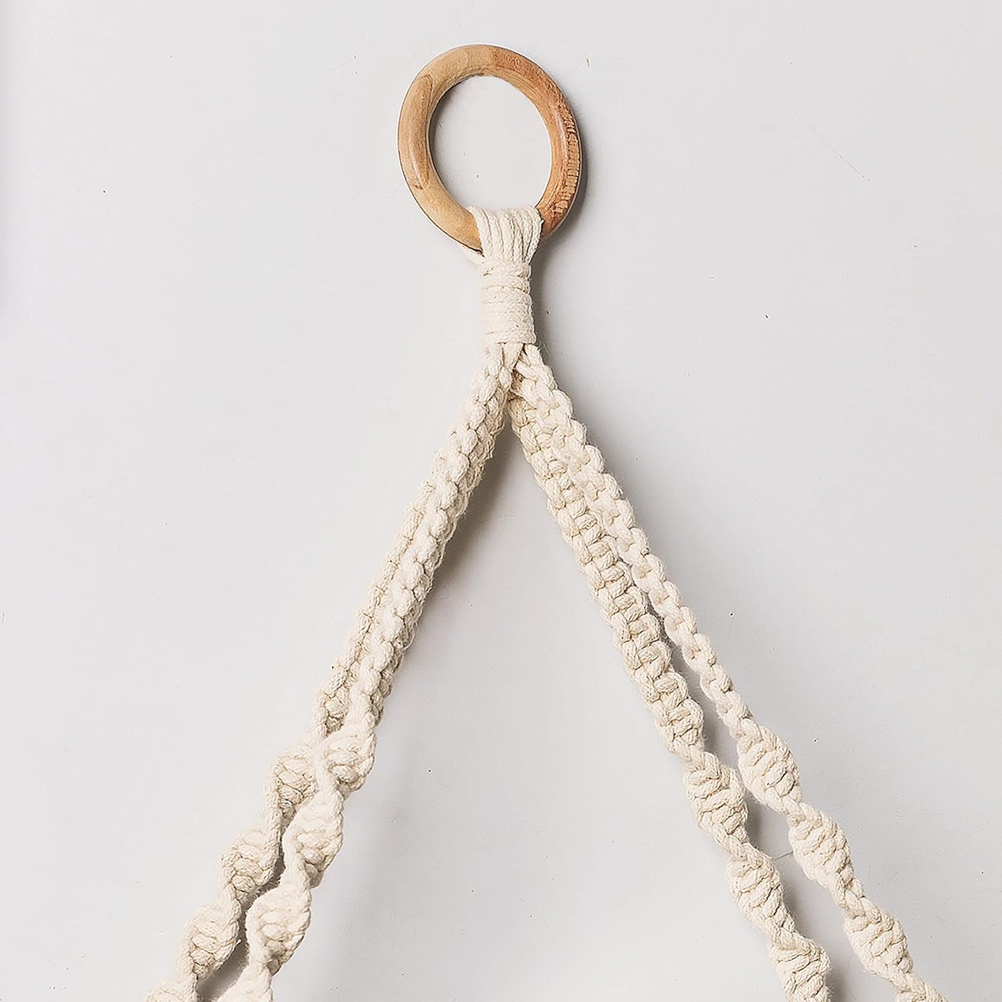 Handmade Boho Style Wooden Shelves with Twisted Fine Art