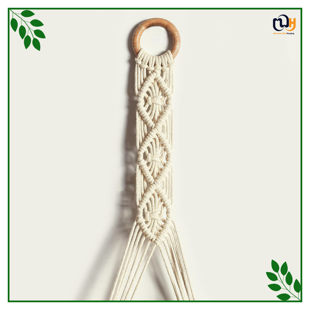 Handmade Boho Style Artistry Wooden Shelf Wall Hanging Set of 2