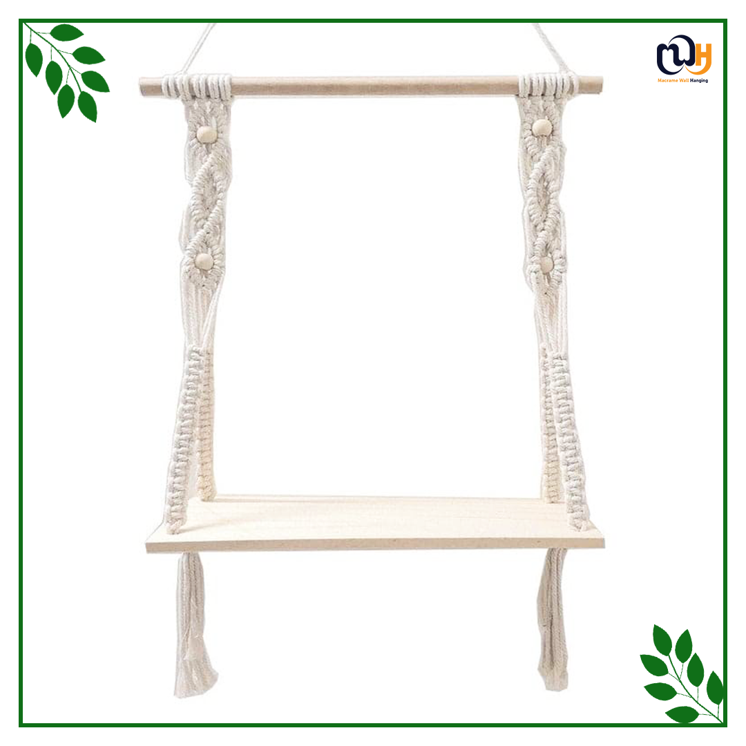 Handmade Boho Style Swing Triangle Floating Shelf