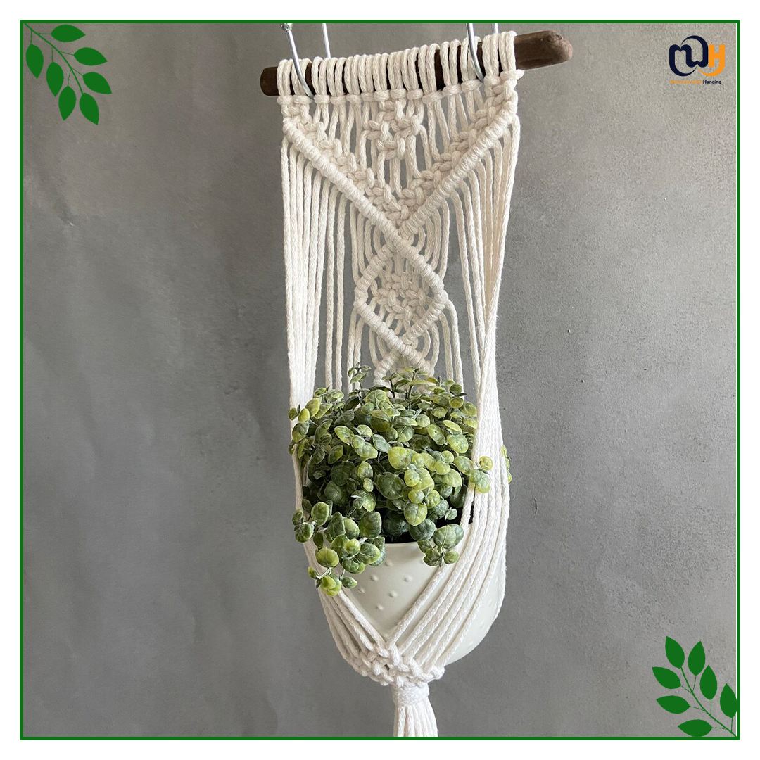 Handmade Boho Style Single Macrame Plant Hanger