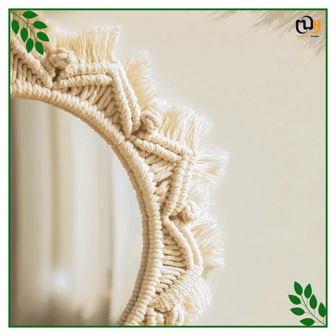 Handmade Boho Style Round Macrame Mirror