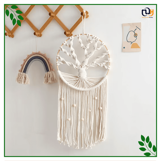 Handmade Boho Style Tree of Life Macrame Wall Art