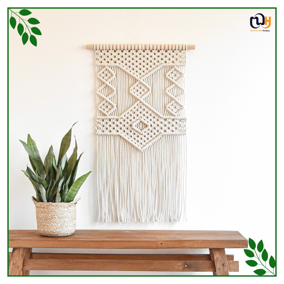 Handmade Boho Style Handcrafted Woven Wall Art Tapestry Macrame Wall Hanging