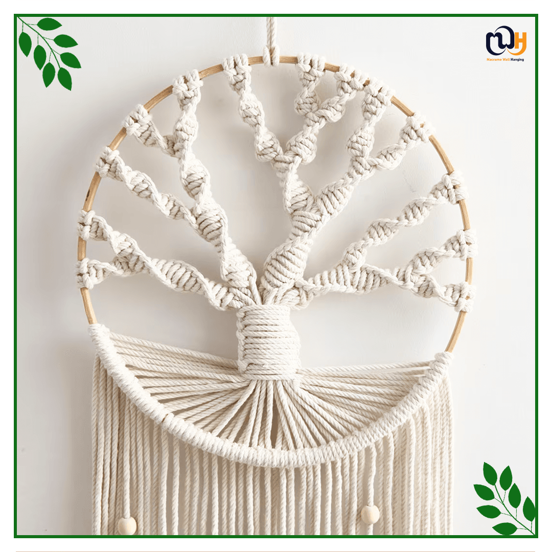 Handmade Boho Style Tree of Life Macrame Wall Art