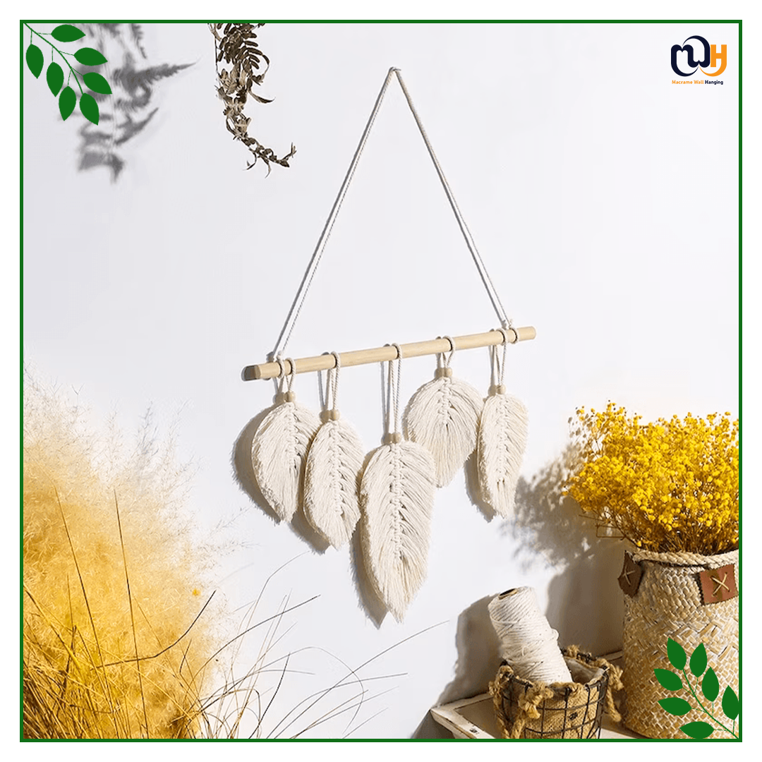 Handmade Boho Style Leaf Wall Hanging