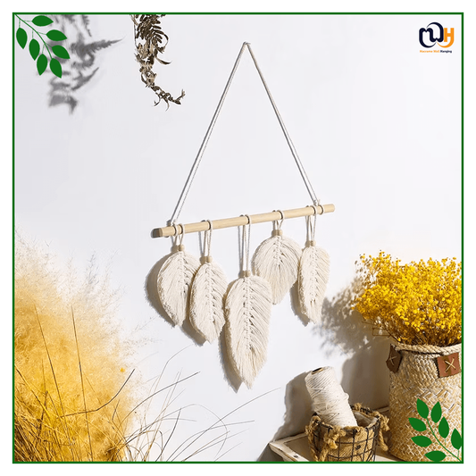 Handmade Boho Style Leaf Wall Hanging