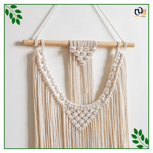 Handmade Boho Style V Shape Wall Hanging Tapestry with Tassels
