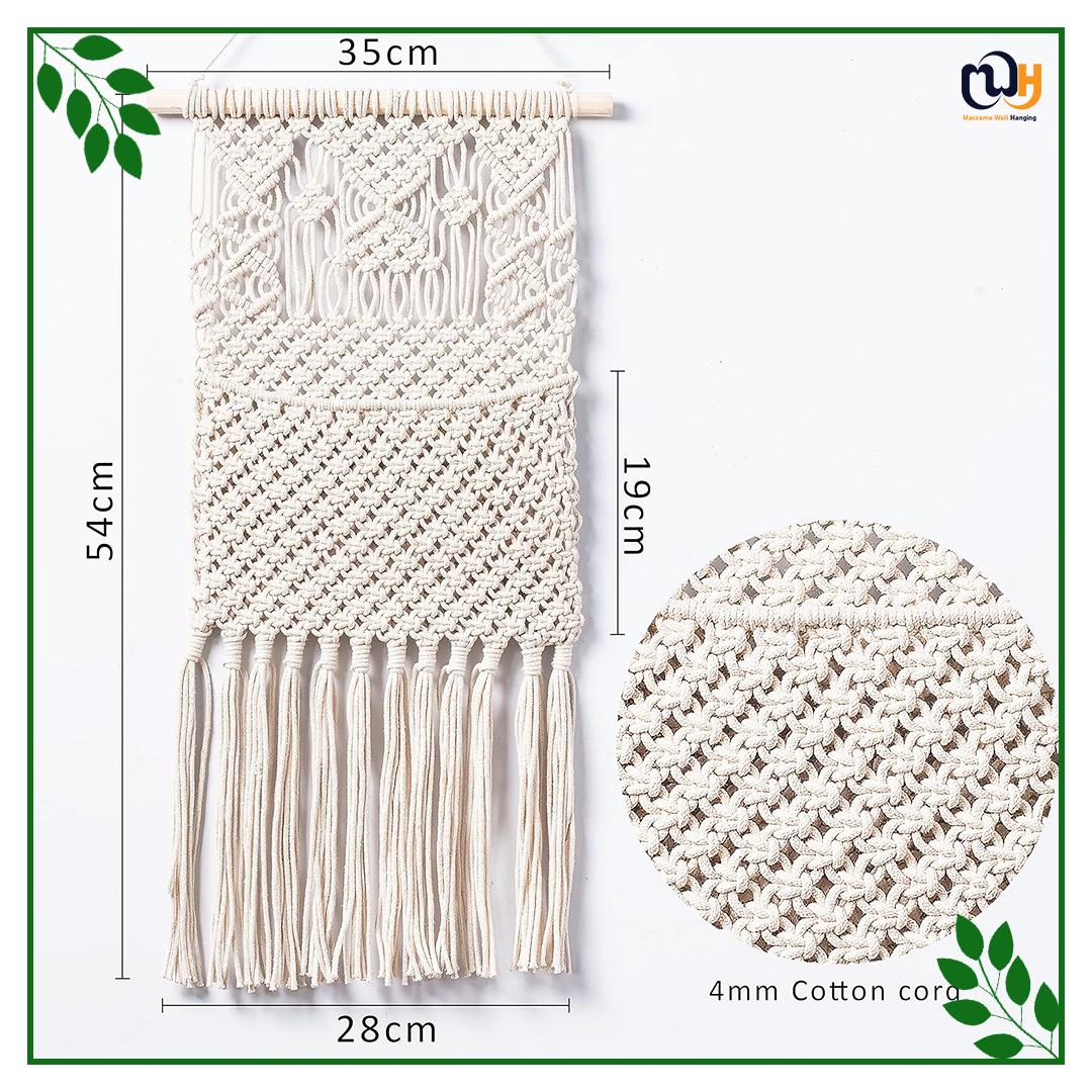 Boho Style Magazine Holder Woven Pocket