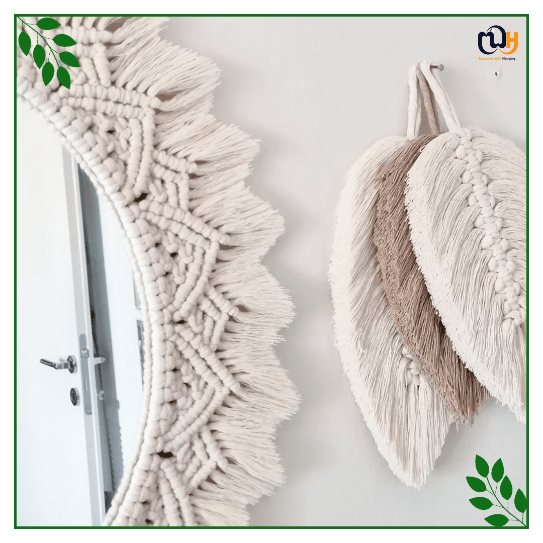 Handmade Boho Style Large Macrame Mirror