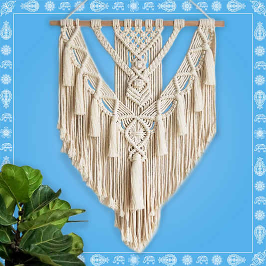 Handmade Boho Style Wall Hanging Tapestry with Tassels