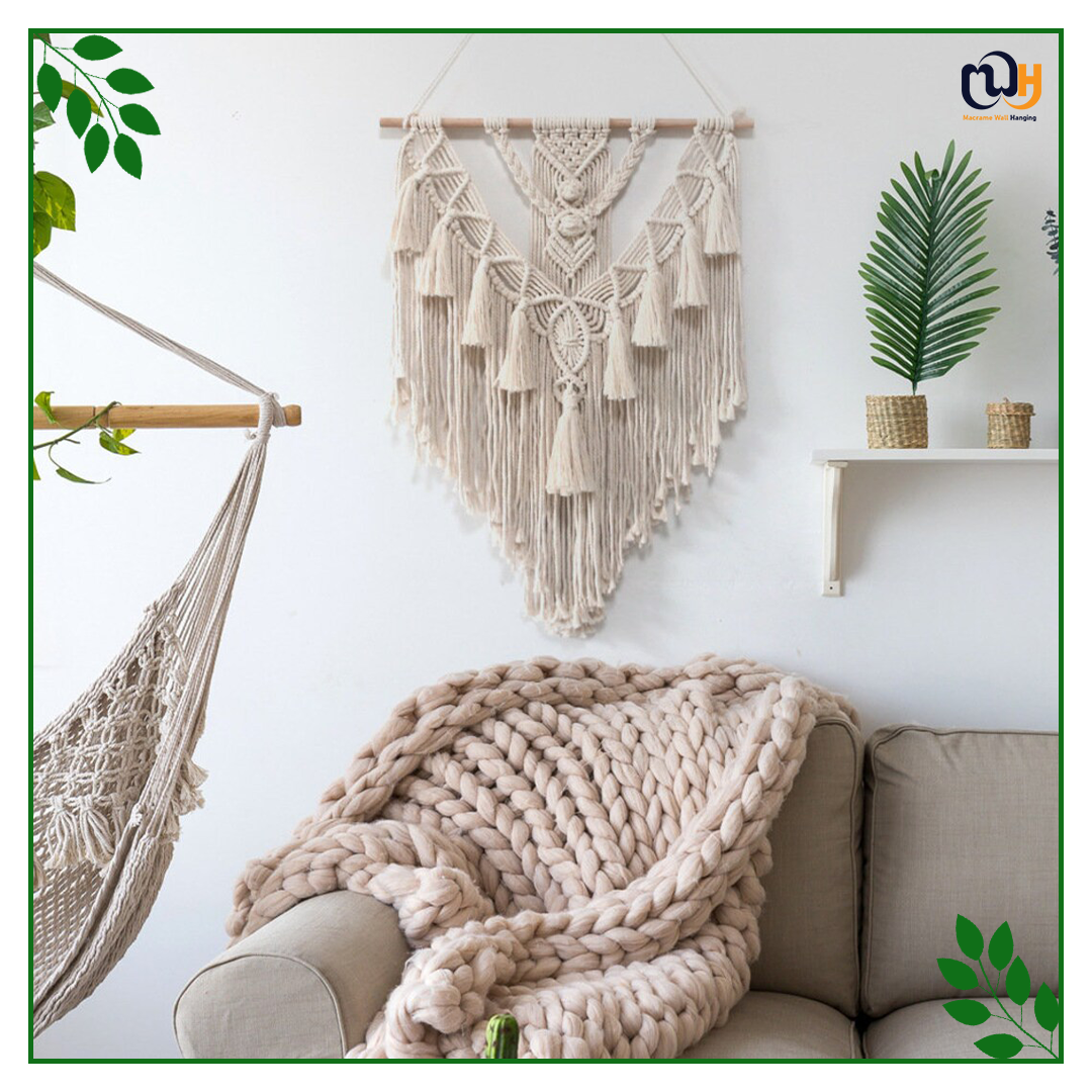 Handmade Boho Style Wall Hanging Tapestry with Tassels