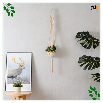 Handmade Boho Style Plant Hangers with Hooks and Beads