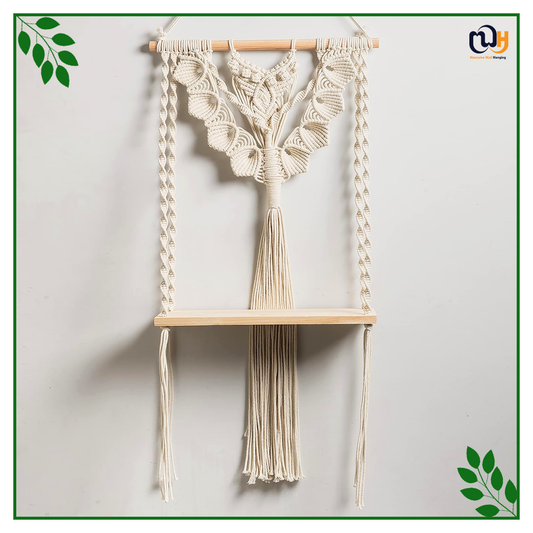 Handmade Boho Rustic Style Shelf For Plant