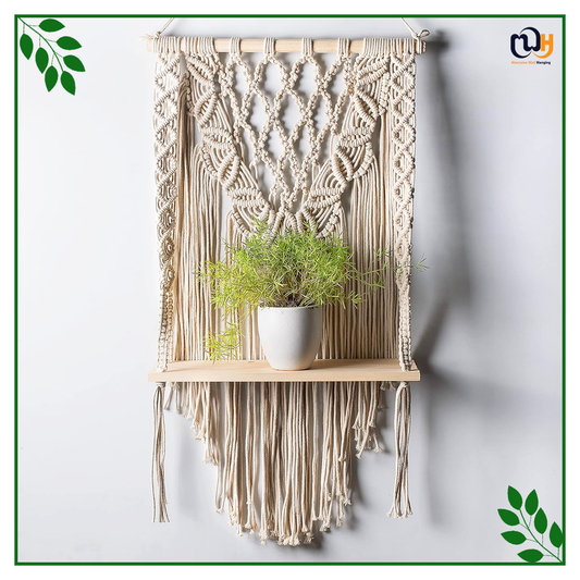 3D Leaf Pattern Shelf Wooden Bohemian