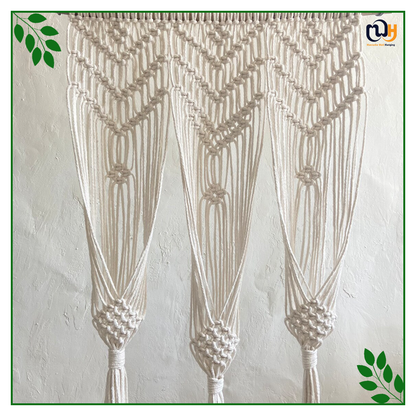 Handmade Boho Style Macrame Triple Plant Hanger Pattern