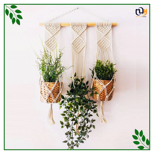 Handmade Boho Style Plant Hanger Macrame Tapestries