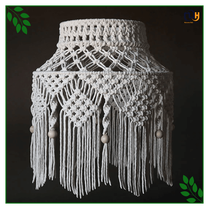 Handmade Boho Style Tassel Macrame Lampshade