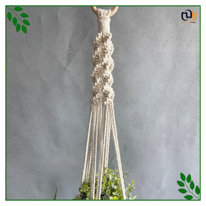 Handmade Boho Style Macrame Plant Hanger Knot With Hook