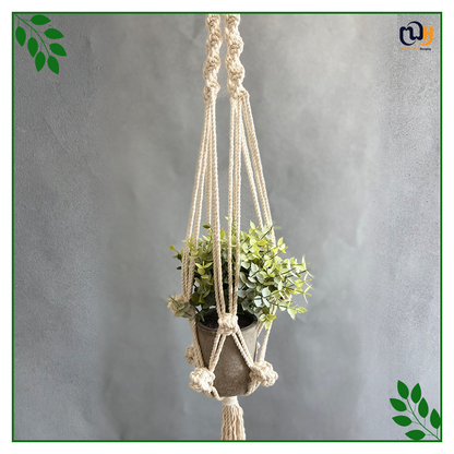 Handmade Boho Style Macrame Plant Hanger Knot With Hook