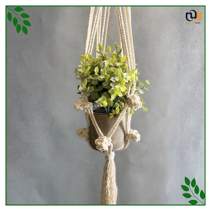 Handmade Boho Style Macrame Plant Hanger Knot With Hook