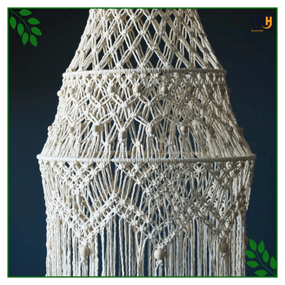 Handmade Boho Style Macrame Chandelier Lampshade