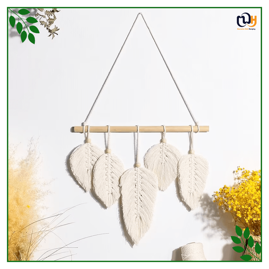 Handmade Boho Style Leaf Wall Hanging