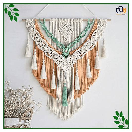 Handmade Boho Multi Color Cotton Rope Tapestry Wall Hanging