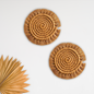 Brown Round Shape Macrame Coasters