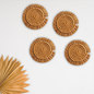 Brown Round Shape Macrame Coasters