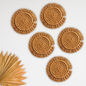 Brown Round Shape Macrame Coasters
