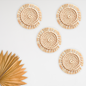 Cream Round Shape Macrame Coasters