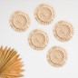 Cream Round Shape Macrame Coasters